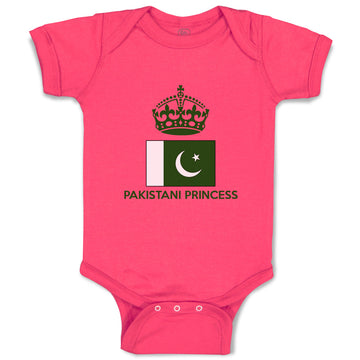 Baby Clothes Pakistani Princess Crown Countries Baby Bodysuits Boy & Girl Cotton