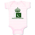 Baby Clothes Pakistani Princess Crown Countries Baby Bodysuits Boy & Girl Cotton