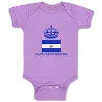 Baby Clothes Salvadoran Princess Crown Countries Baby Bodysuits Cotton