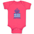 Baby Clothes Greek Queen Crown Countries Baby Bodysuits Boy & Girl Cotton