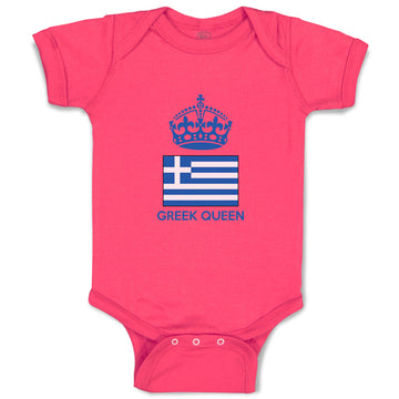 Baby Clothes Greek Queen Crown Countries Baby Bodysuits Boy & Girl Cotton