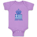 Baby Clothes Greek Queen Crown Countries Baby Bodysuits Boy & Girl Cotton
