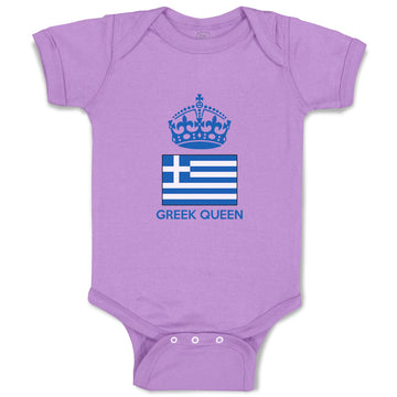 Baby Clothes Greek Queen Crown Countries Baby Bodysuits Boy & Girl Cotton