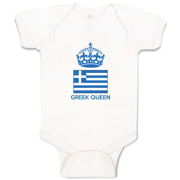Baby Clothes Greek Queen Crown Countries Baby Bodysuits Boy & Girl Cotton