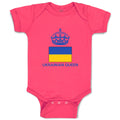 Baby Clothes Ukrainian Queen Crown Countries Baby Bodysuits Boy & Girl Cotton