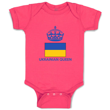 Baby Clothes Ukrainian Queen Crown Countries Baby Bodysuits Boy & Girl Cotton