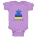 Baby Clothes Ukrainian Queen Crown Countries Baby Bodysuits Boy & Girl Cotton