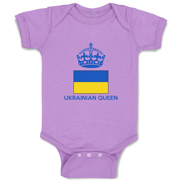 Baby Clothes Ukrainian Queen Crown Countries Baby Bodysuits Boy & Girl Cotton