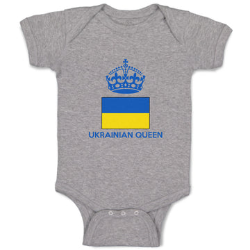 Baby Clothes Ukrainian Queen Crown Countries Baby Bodysuits Boy & Girl Cotton