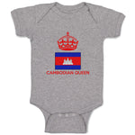 Baby Clothes Cambodian Queen Crown Countries Baby Bodysuits Boy & Girl Cotton