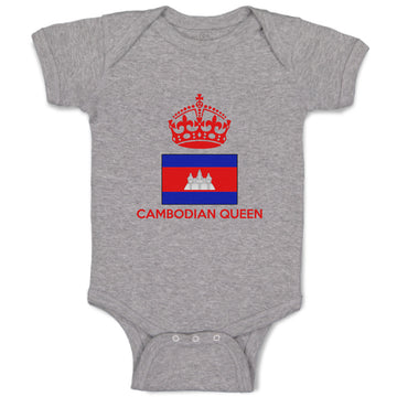 Baby Clothes Cambodian Queen Crown Countries Baby Bodysuits Boy & Girl Cotton