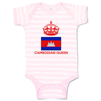 Baby Clothes Cambodian Queen Crown Countries Baby Bodysuits Boy & Girl Cotton