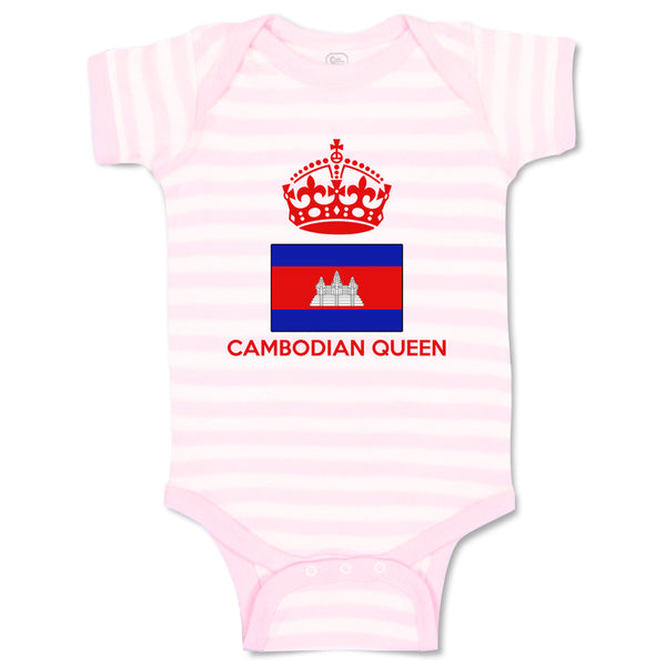 Baby Clothes Cambodian Queen Crown Countries Baby Bodysuits Boy & Girl Cotton