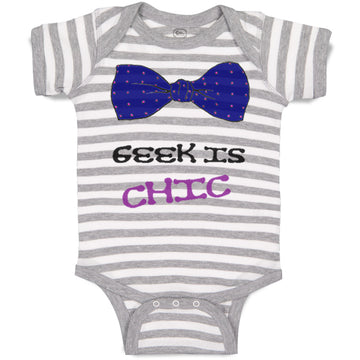 Baby Clothes Geek Is Chic Funny Nerd Geek Baby Bodysuits Boy & Girl Cotton