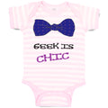 Baby Clothes Geek Is Chic Funny Nerd Geek Baby Bodysuits Boy & Girl Cotton