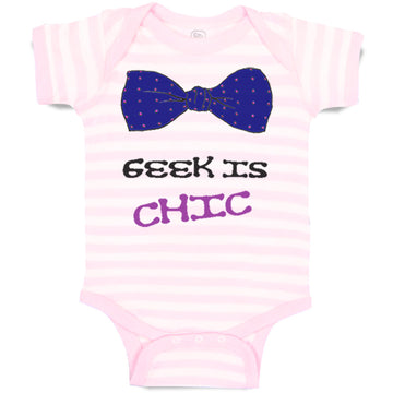 Baby Clothes Geek Is Chic Funny Nerd Geek Baby Bodysuits Boy & Girl Cotton