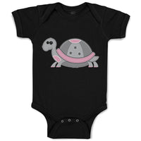 Baby Clothes Pink and Grey Turtle Funny Baby Bodysuits Boy & Girl Cotton