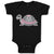 Baby Clothes Pink and Grey Turtle Funny Baby Bodysuits Boy & Girl Cotton