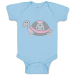 Baby Clothes Pink and Grey Turtle Funny Baby Bodysuits Boy & Girl Cotton