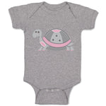 Baby Clothes Pink and Grey Turtle Funny Baby Bodysuits Boy & Girl Cotton