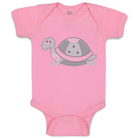 Baby Clothes Pink and Grey Turtle Funny Baby Bodysuits Boy & Girl Cotton