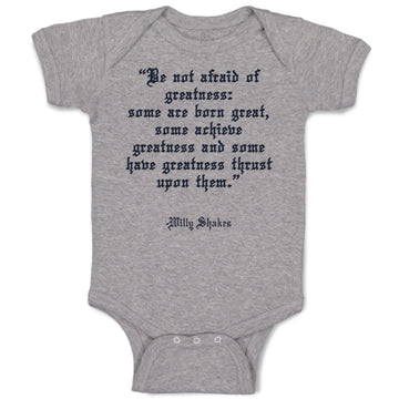 Baby Clothes Quotation from Willy Shakes Funny Humor Baby Bodysuits Cotton