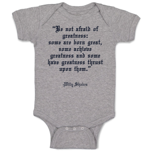 Baby Clothes Quotation from Willy Shakes Funny Humor Baby Bodysuits Cotton
