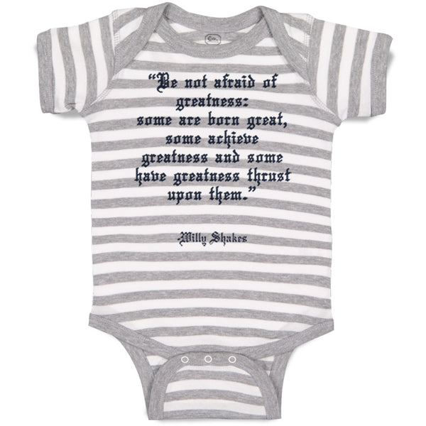 Baby Clothes Quotation from Willy Shakes Funny Humor Baby Bodysuits Cotton