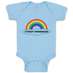 Baby Clothes Rainbow Text Poop Rainbows Funny Humor Baby Bodysuits Cotton