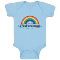Baby Clothes Rainbow Text Poop Rainbows Funny Humor Baby Bodysuits Cotton