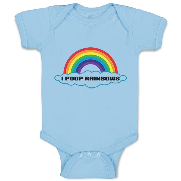 Baby Clothes Rainbow Text Poop Rainbows Funny Humor Baby Bodysuits Cotton