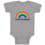 Baby Clothes Rainbow Text Poop Rainbows Funny Humor Baby Bodysuits Cotton