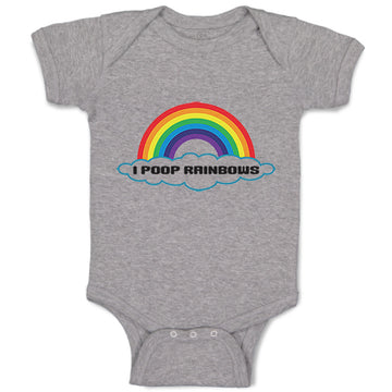 Baby Clothes Rainbow Text Poop Rainbows Funny Humor Baby Bodysuits Cotton