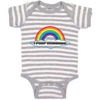 Baby Clothes Rainbow Text Poop Rainbows Funny Humor Baby Bodysuits Cotton