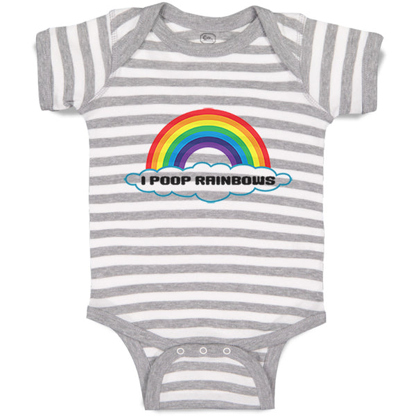 Baby Clothes Rainbow Text Poop Rainbows Funny Humor Baby Bodysuits Cotton