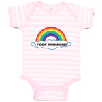 Baby Clothes Rainbow Text Poop Rainbows Funny Humor Baby Bodysuits Cotton