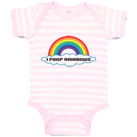 Baby Clothes Rainbow Text Poop Rainbows Funny Humor Baby Bodysuits Cotton