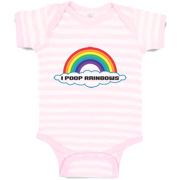 Baby Clothes Rainbow Text Poop Rainbows Funny Humor Baby Bodysuits Cotton