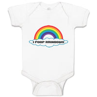 Baby Clothes Rainbow Text Poop Rainbows Funny Humor Baby Bodysuits Cotton