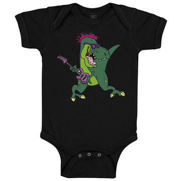Baby Clothes Dino Rock Star Dinosaurs Dino Trex Baby Bodysuits Boy & Girl Cotton