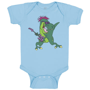 Baby Clothes Dino Rock Star Dinosaurs Dino Trex Baby Bodysuits Boy & Girl Cotton