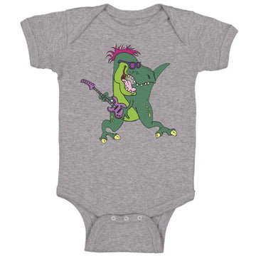 Baby Clothes Dino Rock Star Dinosaurs Dino Trex Baby Bodysuits Boy & Girl Cotton