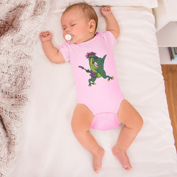 Baby Clothes Dino Rock Star Dinosaurs Dino Trex Baby Bodysuits Boy & Girl Cotton