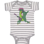 Baby Clothes Dino Rock Star Dinosaurs Dino Trex Baby Bodysuits Boy & Girl Cotton