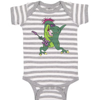 Baby Clothes Dino Rock Star Dinosaurs Dino Trex Baby Bodysuits Boy & Girl Cotton