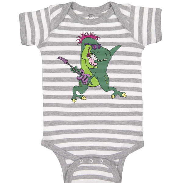 Baby Clothes Dino Rock Star Dinosaurs Dino Trex Baby Bodysuits Boy & Girl Cotton