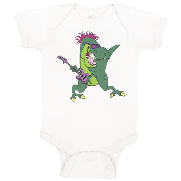 Baby Clothes Dino Rock Star Dinosaurs Dino Trex Baby Bodysuits Boy & Girl Cotton