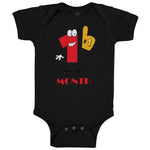 Baby Clothes Number 1 Month Birthday Funny Humor Baby Bodysuits Cotton