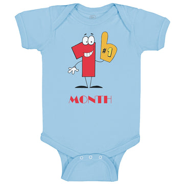 Baby Clothes Number 1 Month Birthday Funny Humor Baby Bodysuits Cotton