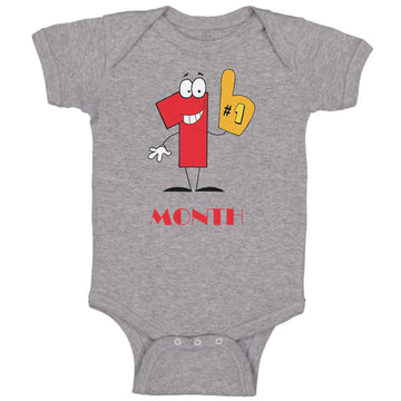 Baby Clothes Number 1 Month Birthday Funny Humor Baby Bodysuits Cotton
